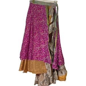 Bohemian Multi-Color Women's Wrap Skirt